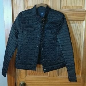 Gap quilted black jacket-L